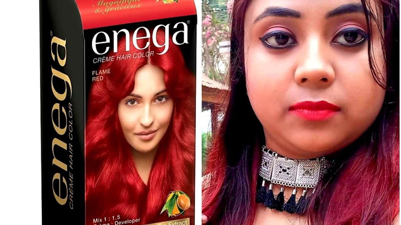 Buy ENEGA Creme Hair Color Flame Red 100ml with Argan Oil  Green Tea  Extract  Pack of 1 Online at Low Prices in India  Amazonin