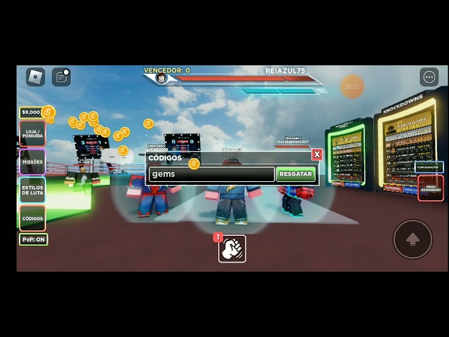 codes jogo de boxe sem título roblox