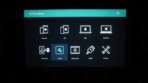 EZCast Beam V3 HD LED Projector User Interface, Settings Menu & Connectivity Options