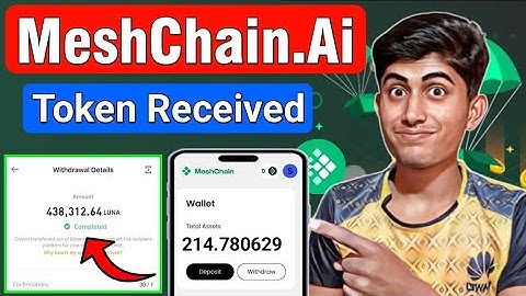 MeshChain.Ai Withdrawal Received 🤑 Meshchain Token withdrawal Today | Mcc Token Listing