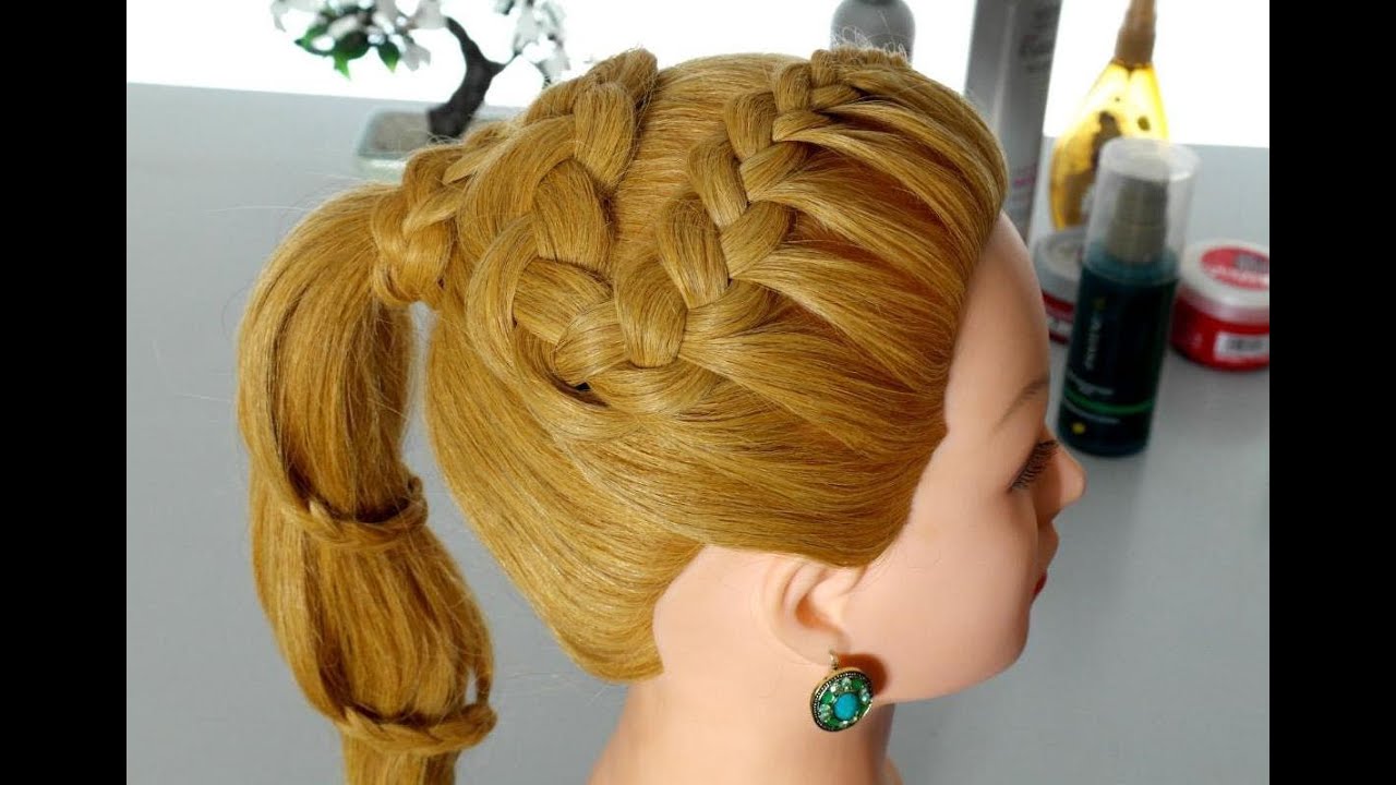 Braided Hairstyle For Long Hair Spiral Braid Tutorial Youtube