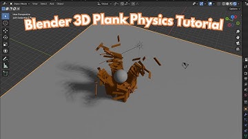Basic Plank Tower Collapse Physics Animation Video Tutorial in Blender 4.0