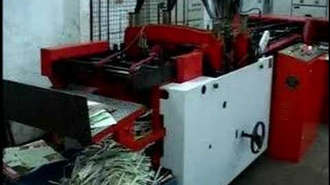 Flowline: Auto feeder, 6- head saddle stitcher trimmer