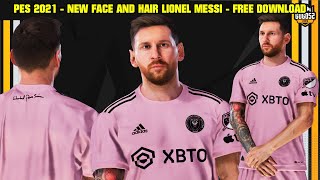 PES 2021 - NEW FACE AND HAIR LIONEL MESSI - 4K