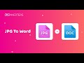 Free Online JPG To Word Converter | 360converters.com