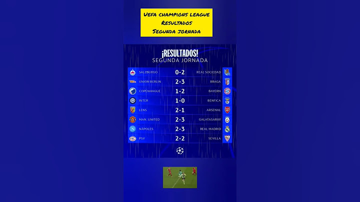 Resultados de la Uefa champions  League segunda Jornada 3 de Octubre