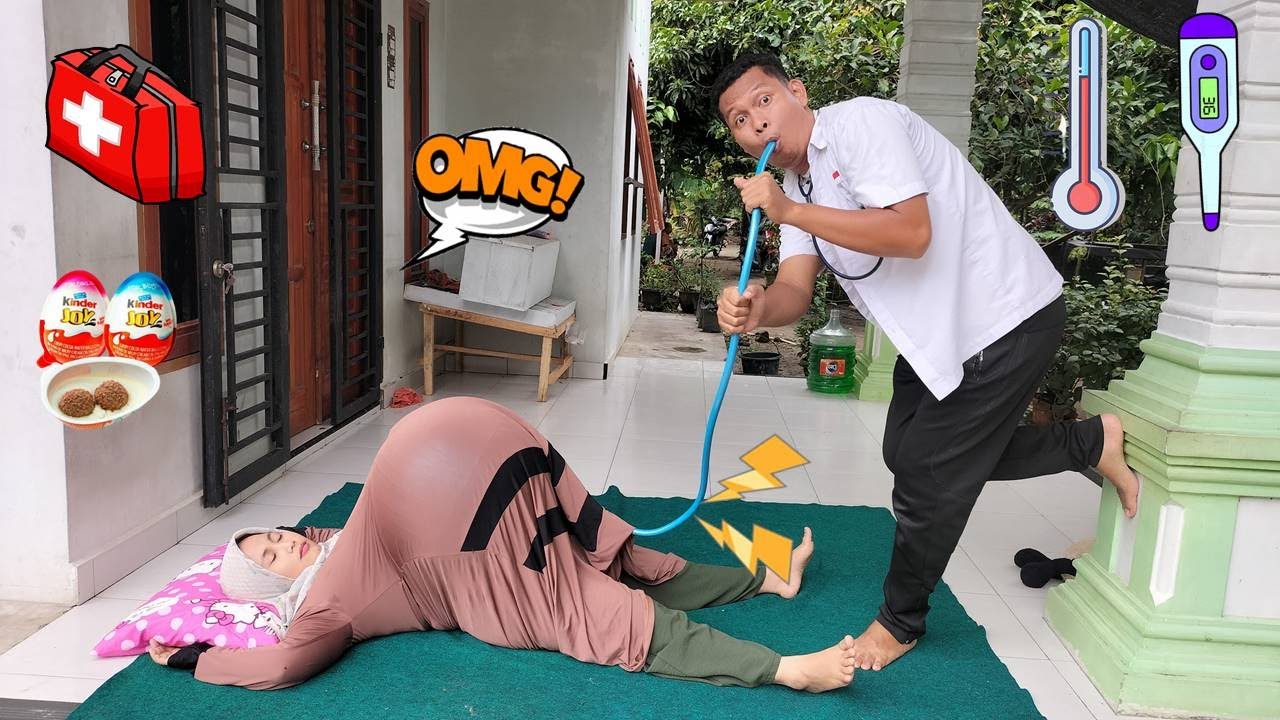 Drama Lucu 😂😍😘 Ibu Hamil Perutnya Buncit Di kerjain Pak Dokter