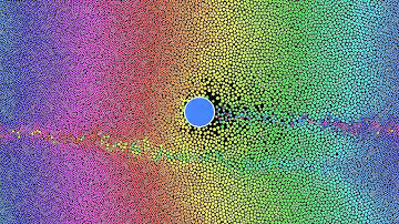 Phase separation in a granular mixture starting from a chessboard configuration