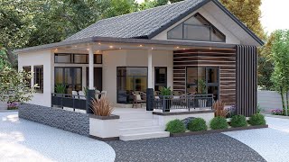 Simple House Design 3-Bedroom, Small Farmhouse Idea 9x10 Meters - Beautiful and Luxury House