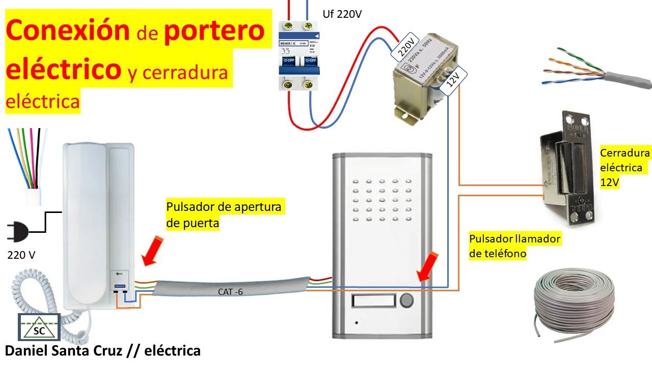 Esquema de cableado para un portero automático - Electricidad del hogar 