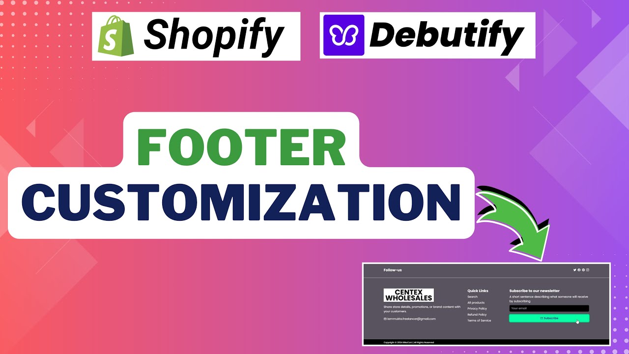 Debutify Theme Footer Customization | Debutify Theme Customization 2024 ...