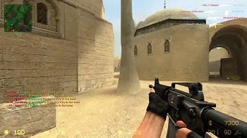 Random play of Counter-Strike: Source with xbox360 wireless controller
