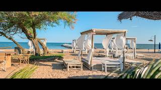 A beautiful, quiet, relaxing beach near Caorle, Italy. - Baia Blu Beach  Walking Tour 4K