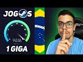 BAIXANDO JOGOS COM INTERNET FIBRA DE 1 GB NO BRASIL