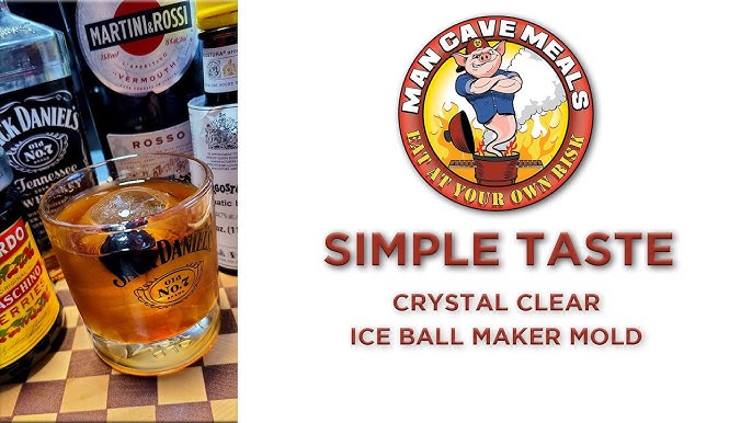 Simpletaste Crystal Clear Ice Ball Maker, BPA-Free Silicone Large Sphere Ice Mold, Ice Cube Tray for Whiskey, Cocktail and Drinks