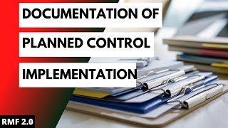 RMF2138 Documentation of planned control implementation