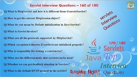 Servlet Interview Questions –  160 out of 180