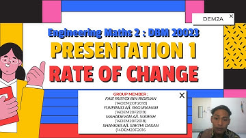 DBM20023 : RATE OF CHANGE .