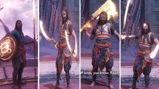 Tyr Shows Kratos All His Mythology Weapons Scene  God Of War Ragnarok Valhalla DLC PS5 2023