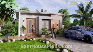 Small House Design 6x8m Simple House Plan with 48 sqm