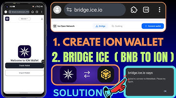 How to create ION ( ICE OPEN NETWORK) WALLET || BRIDGE ICE tokens from BSC to ION mainnet || failed