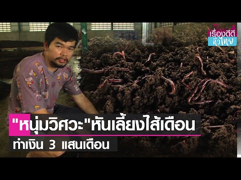 "หนุ่มวิศวะ"หันเลี้ยงไส้เดือน - ทำเงิน 3 แสนต่อเดือน l เรื่องดีดีทั่วไทย l 1-5-65