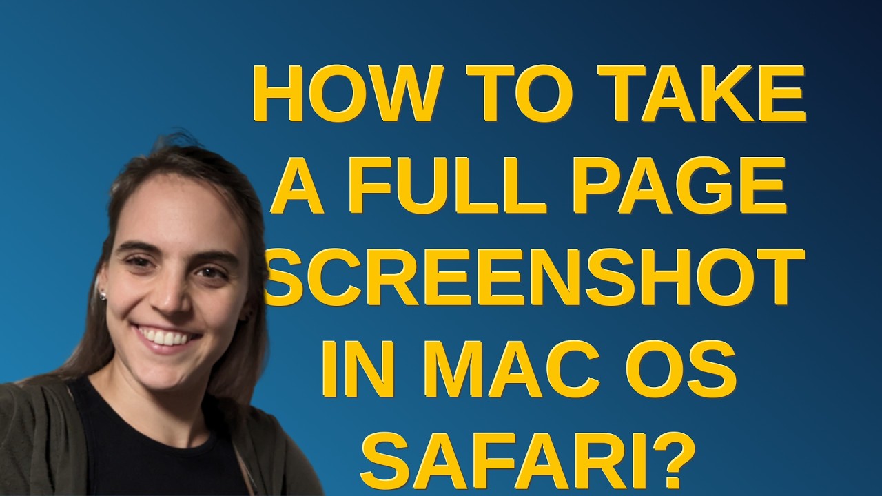 Apple: How to take a full page screenshot in Mac OS Safari? - YouTube