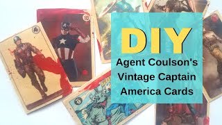 Agent Coulsons Vintage Captain America Trading Cards | DIY