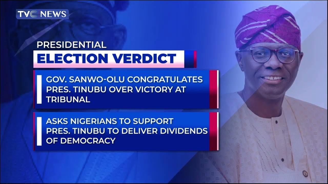 Gov. Sanwo-Olu Congratulates Pres  Tinubu Over Victory At Tribunal