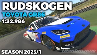 iRacing Rudskogen Motorsenter Toyota GR86 - Guide Lap + Hot Lap + Setup + blap file - 1:32,986