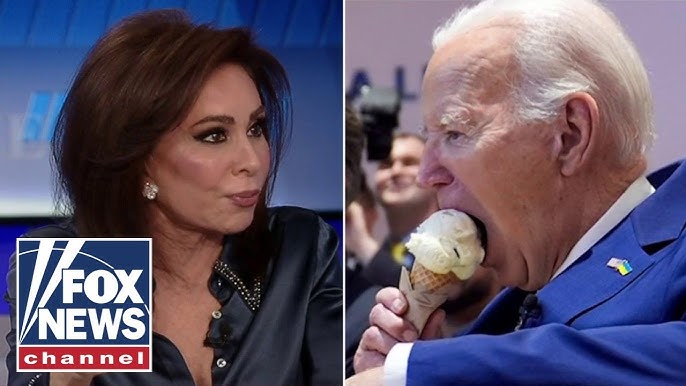 Judge Jeanine Joe Biden Licks Ice Cream As The World Burns