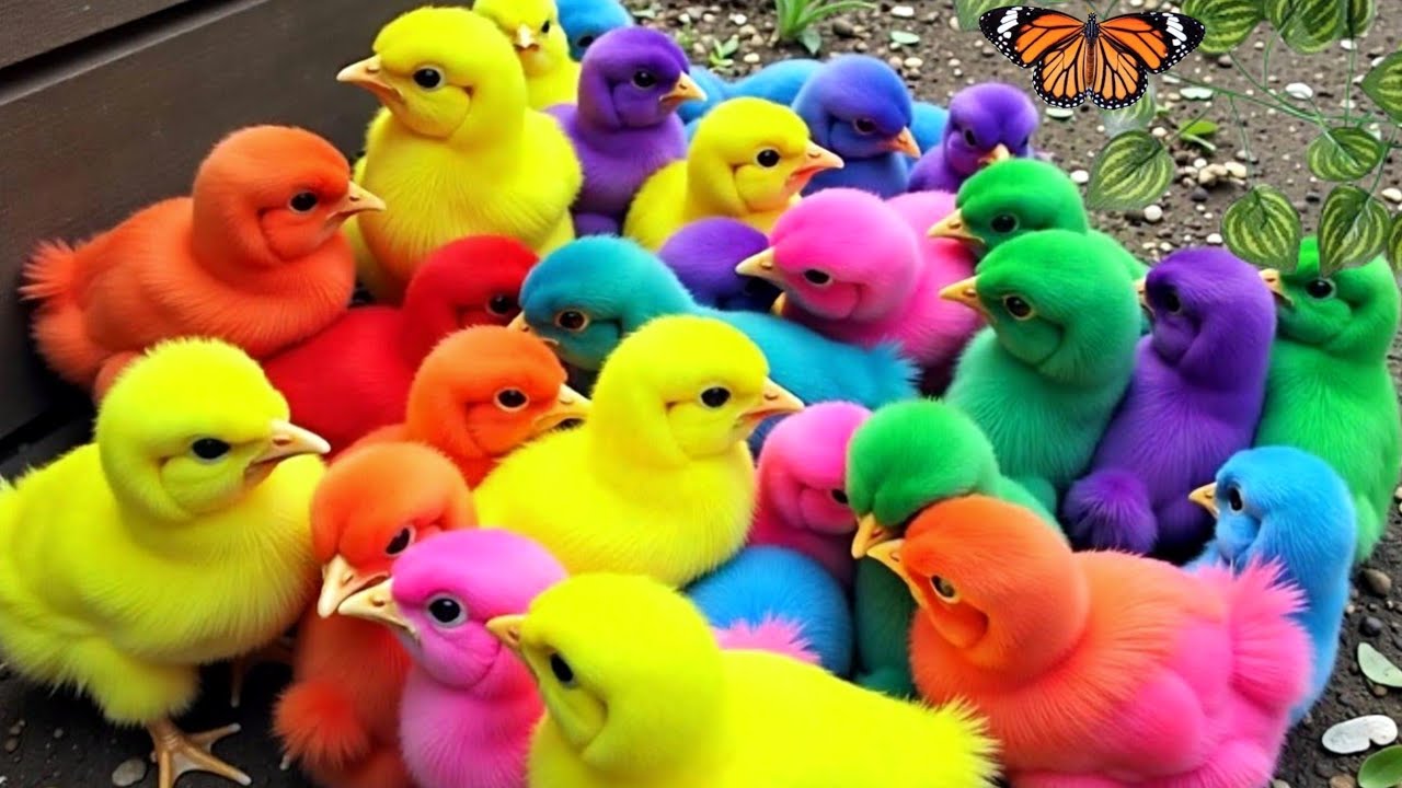 Ayam Lucu, ayam warna warni, ayam rainbow, kelinci lucu, bebek lucu, ikan koi, Hewan Lucu 🌈🐣🐥