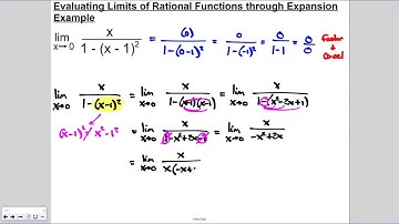 Evaluate two sided limits analytically for rational functions through expansion