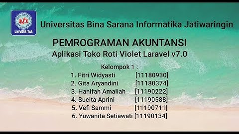 Project UAS - Pemrograman Akuntansi || Tutorial Aplikasi Toko Roti Violet [Kelompok 1]