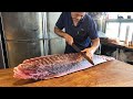 Amazing 200 kg Giant Bluefin Tuna cutting in fast speed -東港黑獅 Taiwanese street food