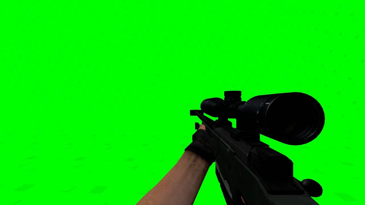 L96A1 Sniper Rifle - Fire & Reload - GreenScreen Pro's HD - YouTub...