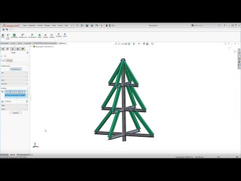 Structural Steel Design with SOLIDWORKS - SolidSteel parametric - "The Christmas Tree" - Teaser #4
