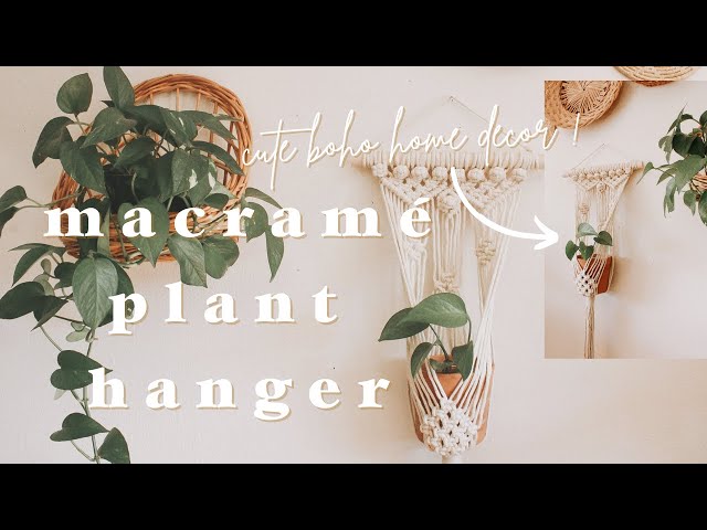 TUTORIAL ~ plant hanger, berry knot boho wall hanging ~ beginner +  intermediate macramé project