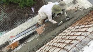 Kho Tư liệu Xây dựng - Cách thi công bê tông mái biệt thự dốc gần 90 độ