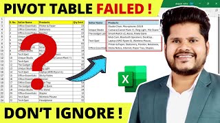 OMG! Powerful Pivot Table Failed Here in Excel | Solutions and Alternatives