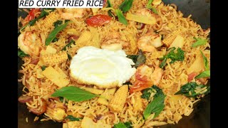 THAI RED CURRY FRIED RICE - 5 MINUTES  THAI RED CURRY FRIED RICE