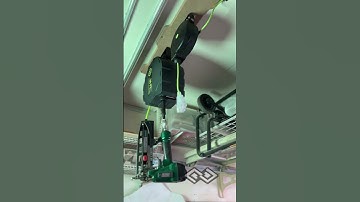 Quick shot of the new ceiling reels we are installing. @Flexzilla (not sponsored) #woodworking 👍