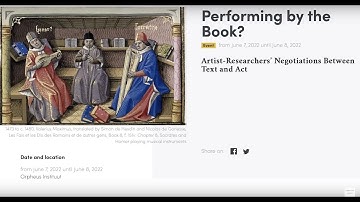 Performing by the Book? Session 1