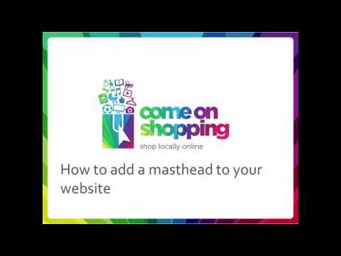 How to add a Masthead to your website in Come On Shopping