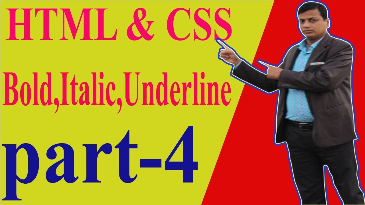 How to Html Bold, Italic and underline, part-4 - YouTube