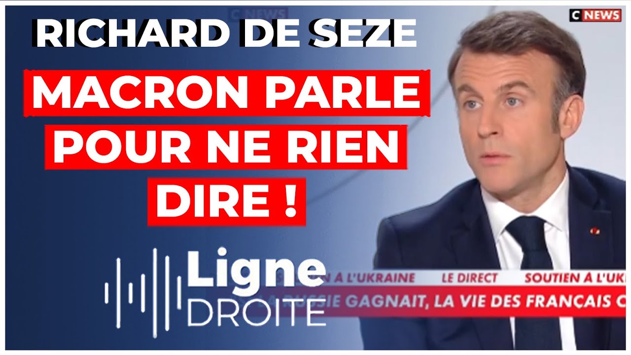 Audience en chute, propos incohérents : l'interview catastrophique de Macron - Richard de Seze