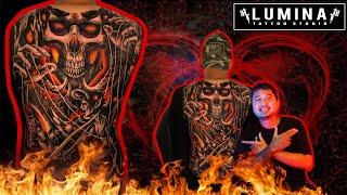 SPECIAL TIME LAPSE ANGEL X DEVIL THEME TATTOO - FULL BACK ANIMA MUDI TATTOO