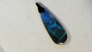 m16195 solid black opal 18k gold pendant