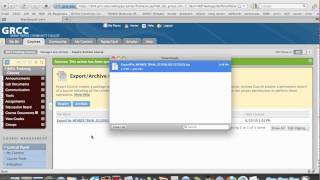 Exporting, Archiving and Importing Courses