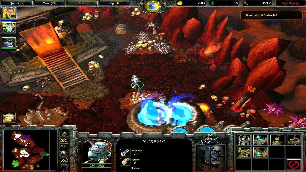 Warcraft 3 FT Hard Alliance 5 - The Gates of the Abyss - YouTube